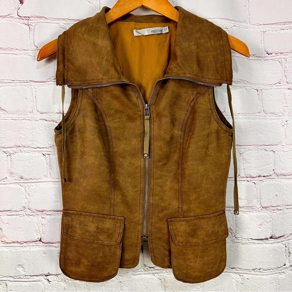 Miilla Clothing Brown Suede Vest